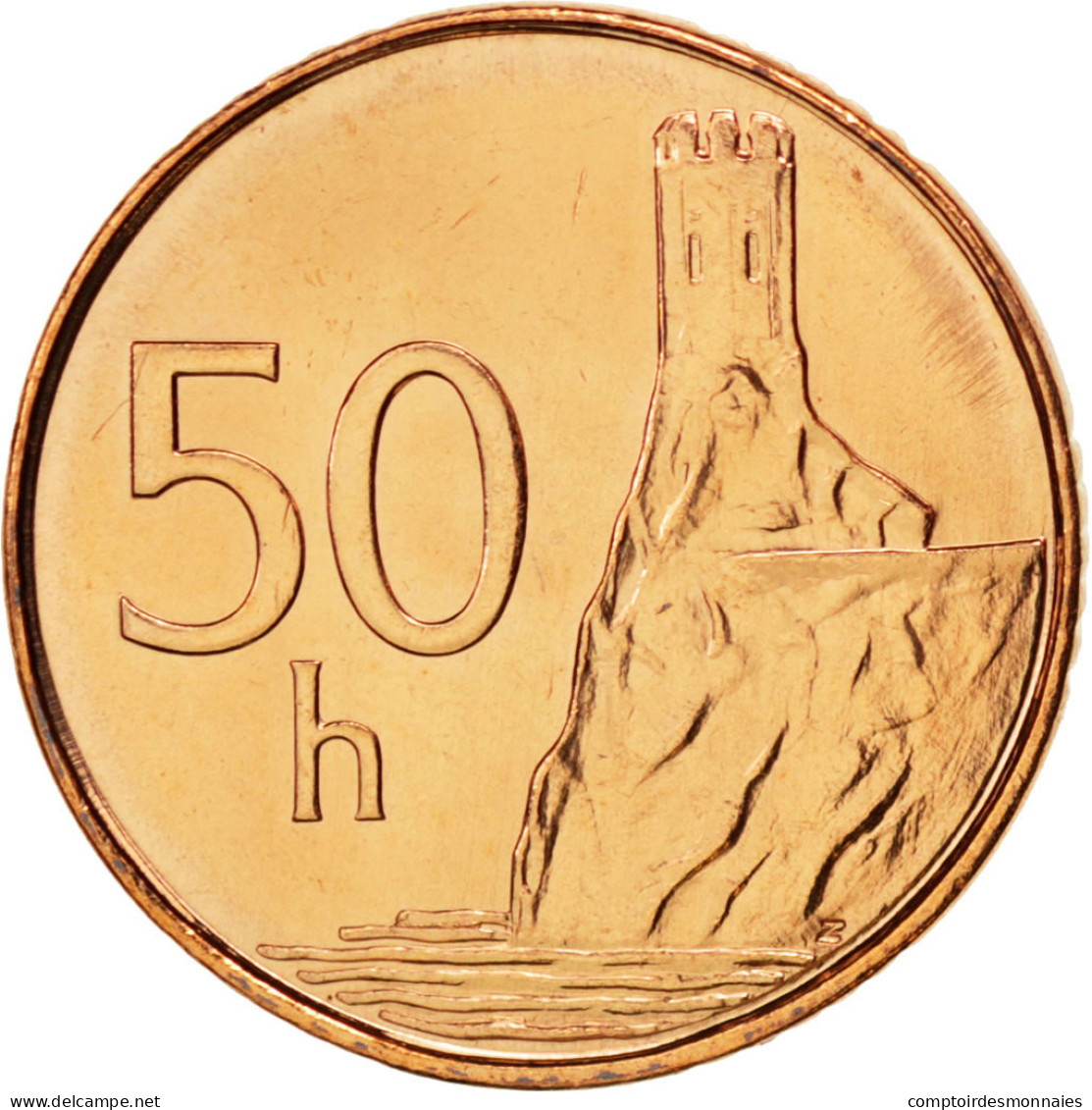 Monnaie, Slovaquie, 50 Halierov, 2004, FDC, Copper Plated Steel, KM:35 - Slowakei