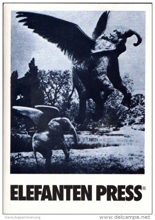 ! Werbekarte Verlag Elefanten Press, Elefanten, Elephants, Berlin, Einladung Zur Frankfurter Buchmesse 1981 - Elefanten