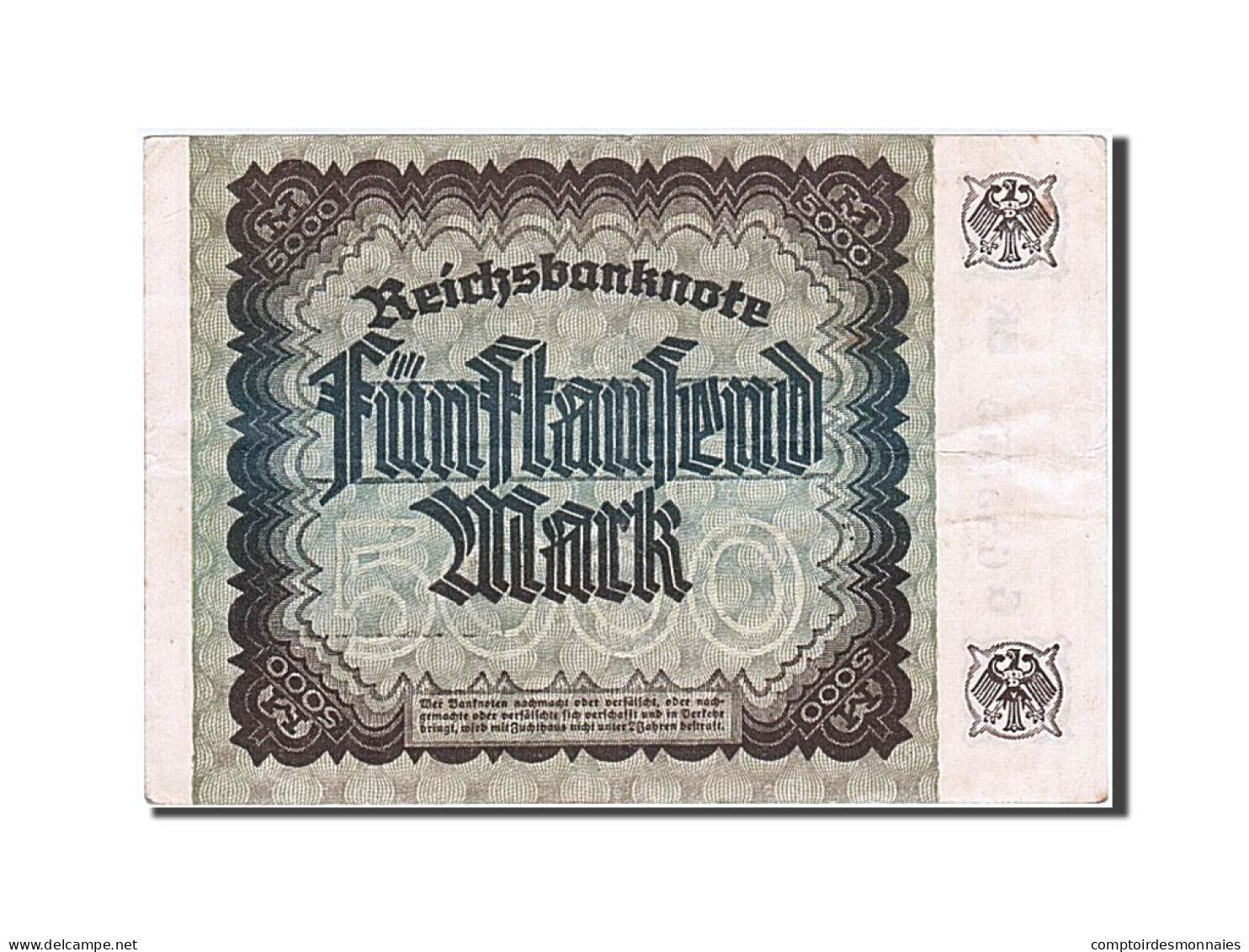 Billet, Allemagne, 5000 Mark, 1922, 1922-12-02, SUP - 5000 Mark