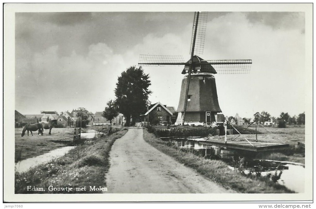 EDAM : Kaart Met Molen - Edam