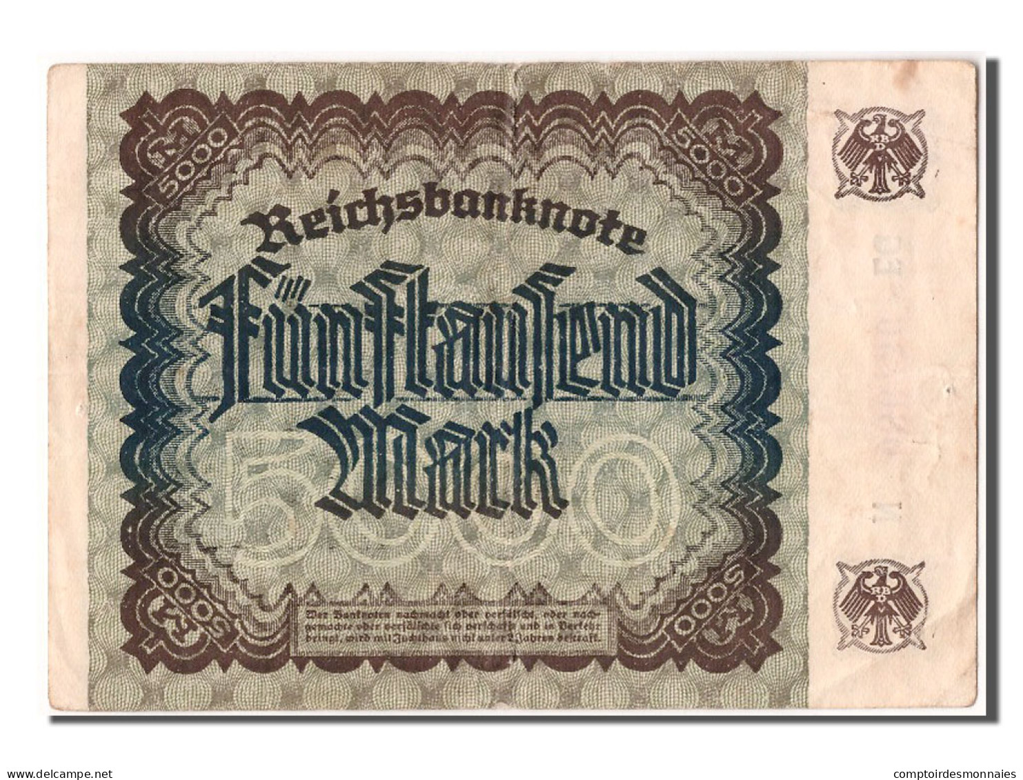 Billet, Allemagne, 5000 Mark, 1922, 1922-12-02, TTB - 5000 Mark