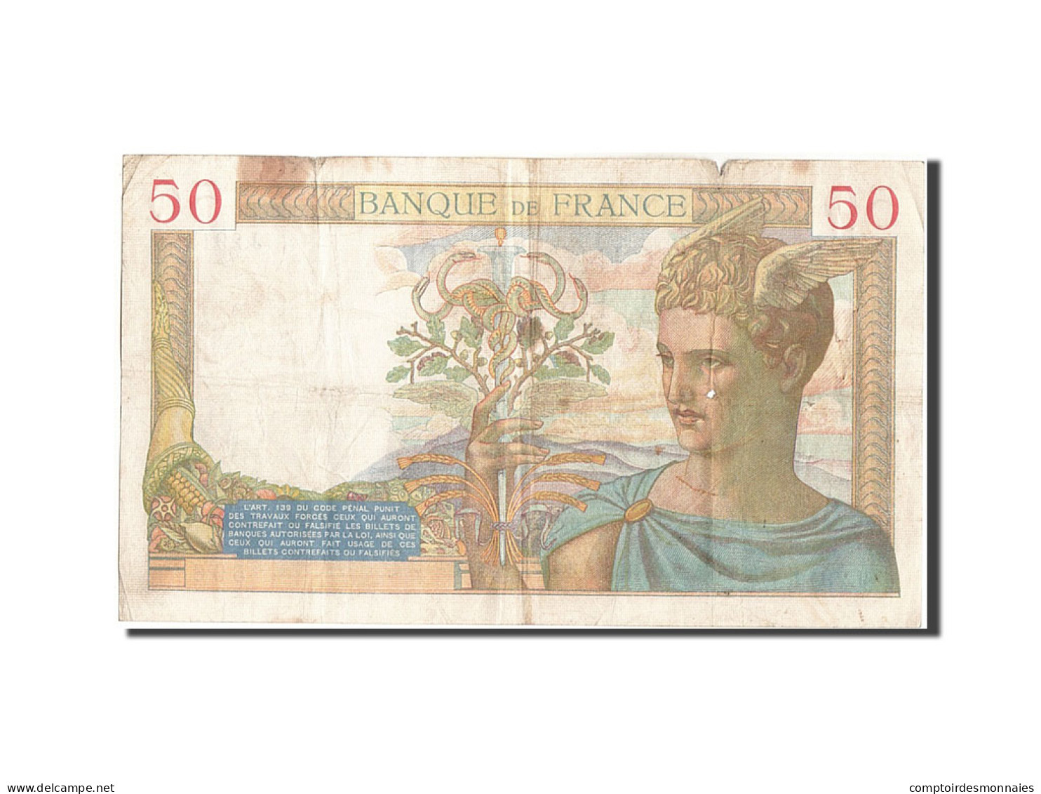 Billet, France, 50 Francs, 50 F 1934-1940 ''Cérès'', 1935, 1935-09-12, TB - 50 F 1934-1940 ''Cérès''