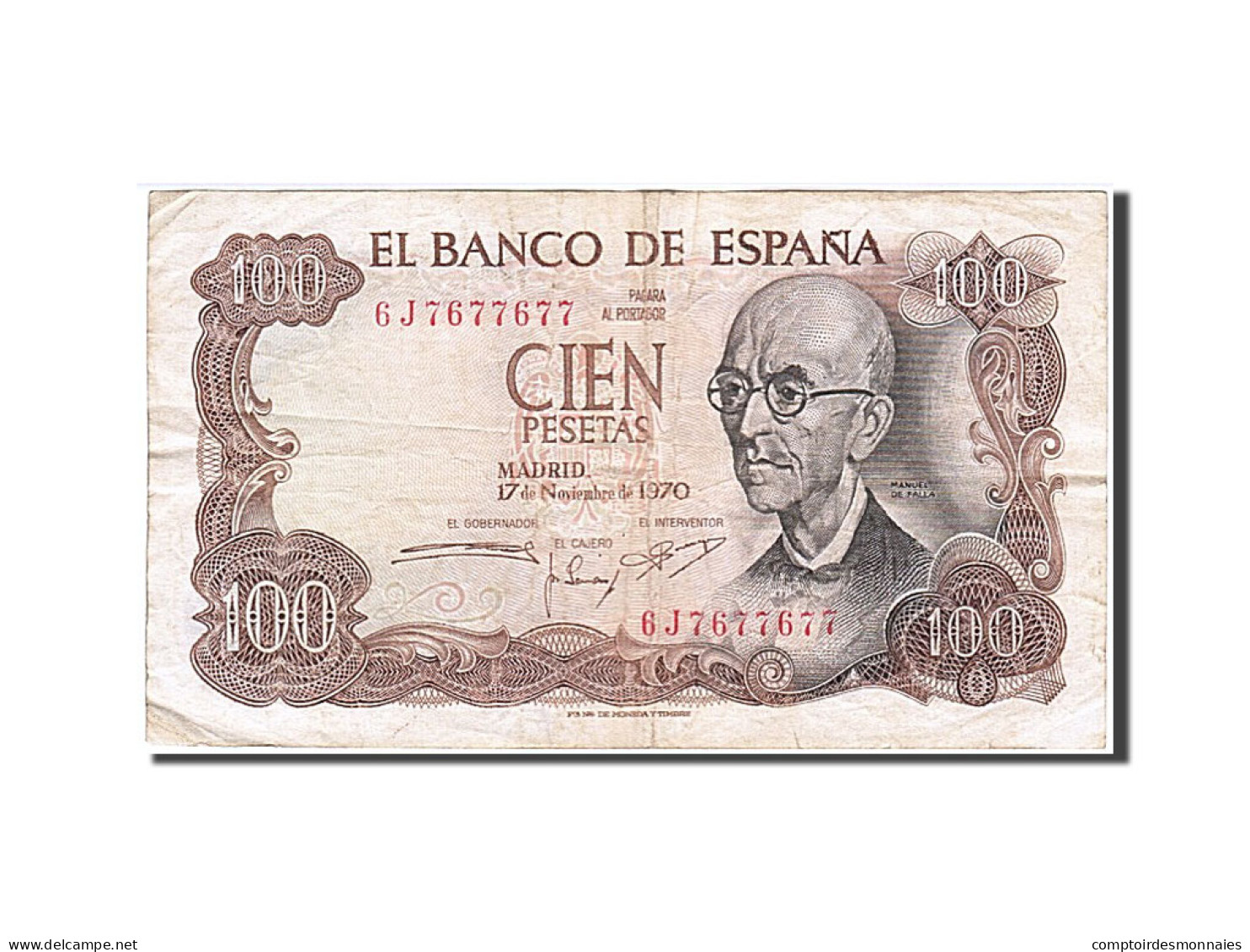 Billet, Espagne, 100 Pesetas, 1970, 1970-11-17, TB - 100 Peseten