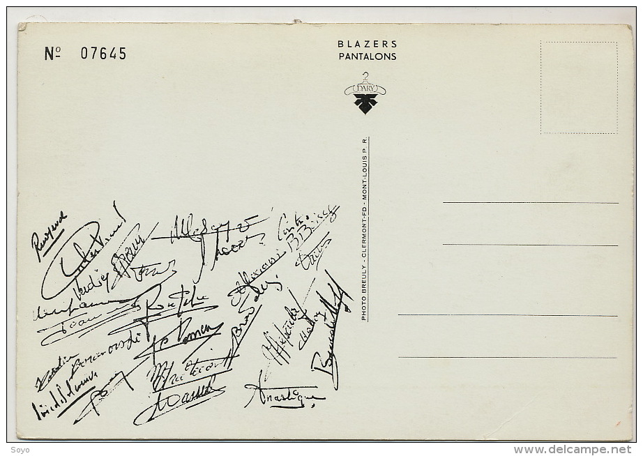 A.S. Montferrandaise Rugby 1972 / 1976 Montferrand  Signatures Imprimées Au Dos Clermont Auvergne - Rugby