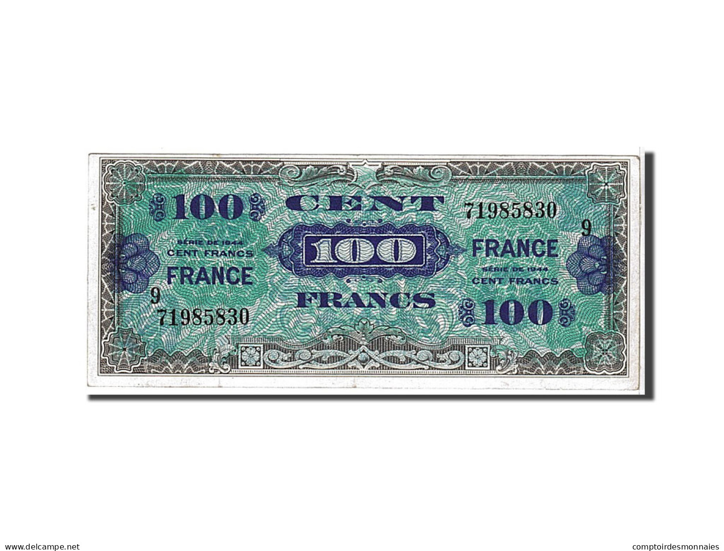 Billet, France, 100 Francs, 1945 Verso France, 1944, TTB, KM:123d - 1945 Verso Francia