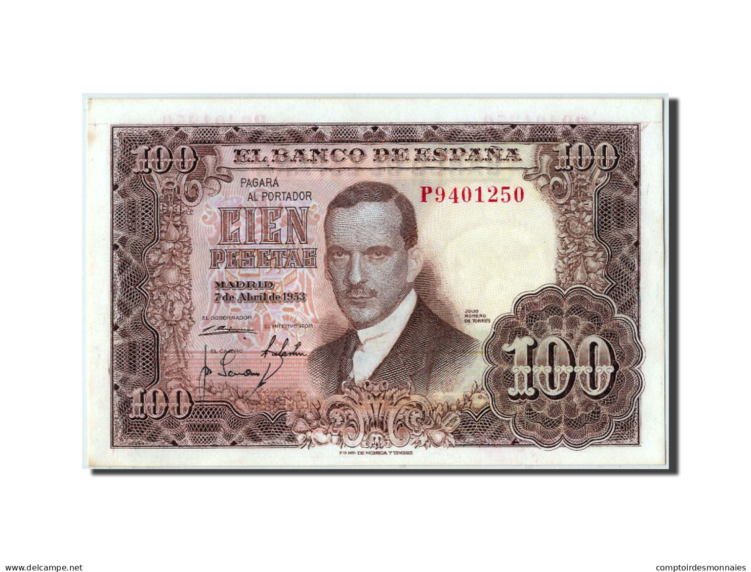 Billet, Espagne, 100 Pesetas, 1953, 1953-04-07, NEUF - 100 Pesetas