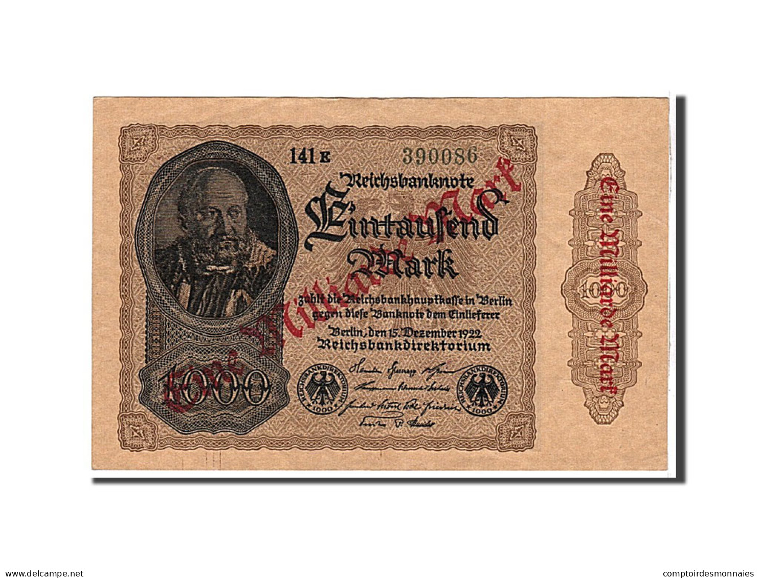 Billet, Allemagne, 1 Milliarde Mark On 1000 Mark, 1922, SUP - 1 Milliarde Mark