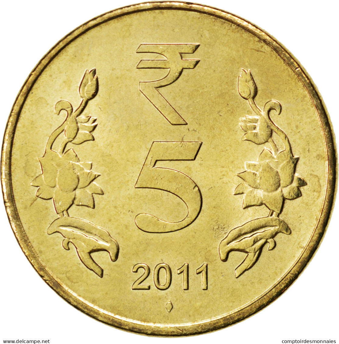 Monnaie, INDIA-REPUBLIC, 5 Rupees, 2011, SPL, Nickel-brass, KM:399.2 - India