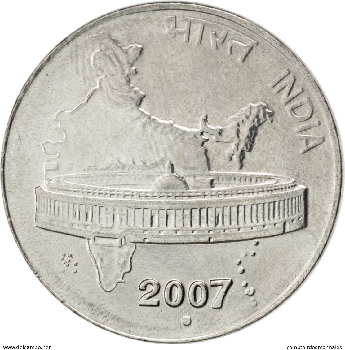 Monnaie, INDIA-REPUBLIC, 50 Paise, 2007, SPL, Stainless Steel, KM:69 - Inde