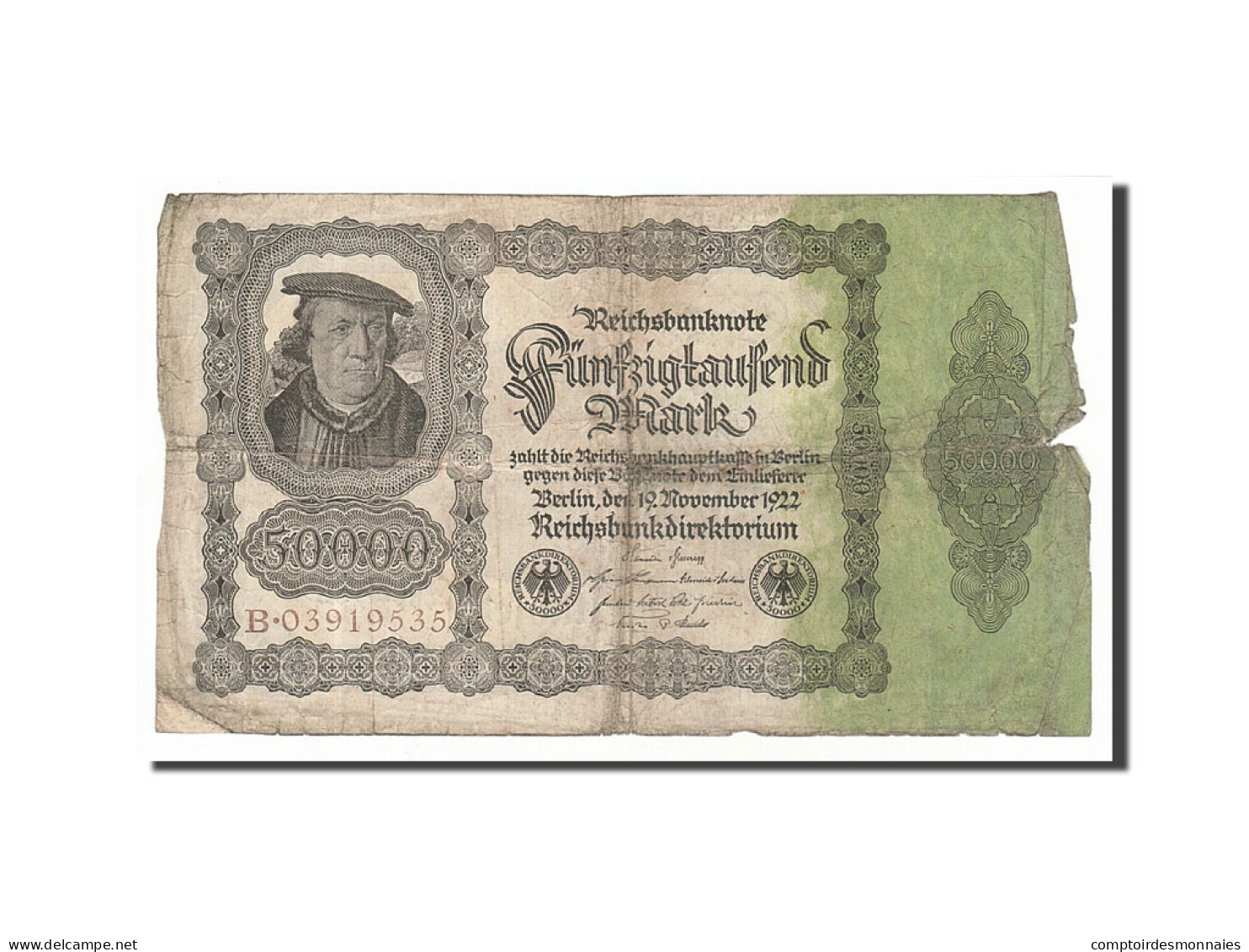 Billet, Allemagne, 50,000 Mark, 1922, 1922-11-19, B - 50000 Mark