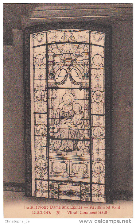 Eeklo, Eecloo, Institut De ND Aux Epines, O.L.V. Ten Doorn, Vitrail Commémoratif (pk17376) - Eeklo