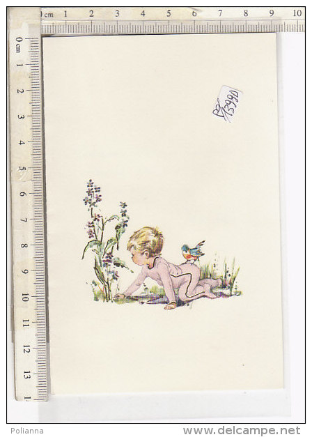 PO1399D# BIGLIETTO PARTECIPAZIONE NASCITA - BEBE' CON UCCELLINO - TORINO 1968/BAMBINI - Geboorte & Doop