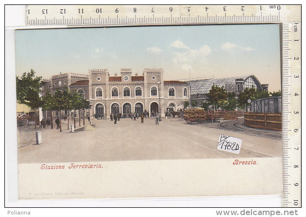 PO1782D# BRESCIA - STAZIONE FERROVIARIA - Acquerellata  No VG - Brescia