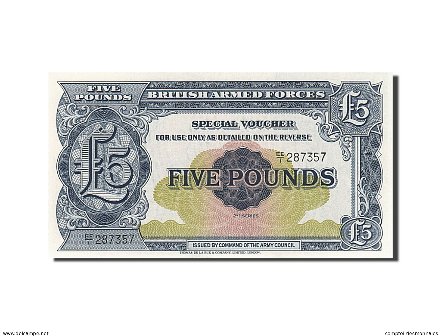 Billet, Grande-Bretagne, 5 Pounds, 1958, NEUF - Forze Armate Britanniche & Docuementi Speciali