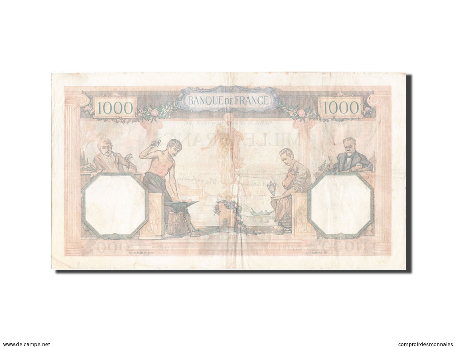 Billet, France, 1000 Francs, 1 000 F 1927-1940 ''Cérès Et Mercure'', 1939 - 1 000 F 1927-1940 ''Cérès Et Mercure''