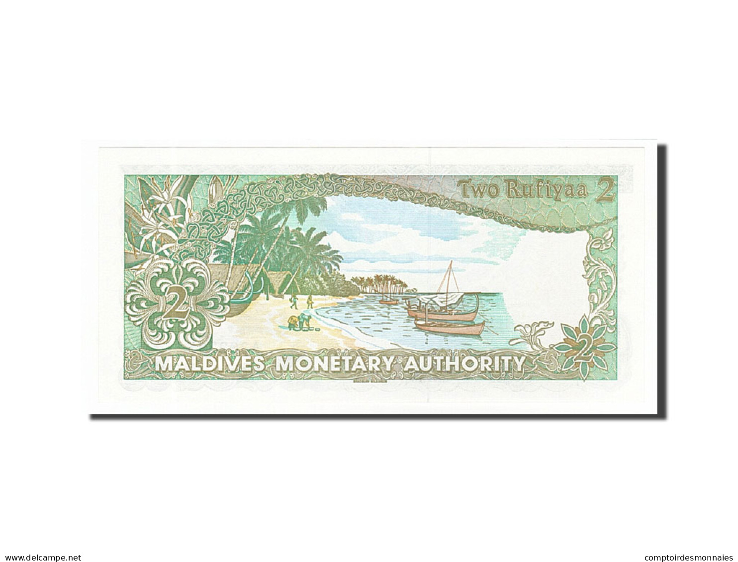 Billet, Maldives, 2 Rufiyaa, 1983, 1983-10-07, NEUF - Maldiven