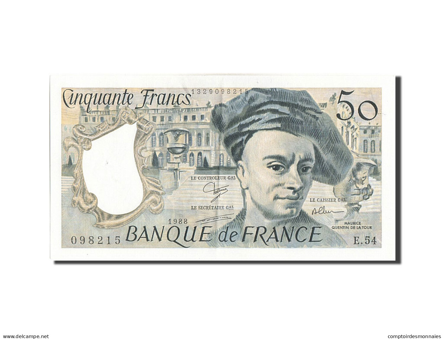 Billet, France, 50 Francs, 50 F 1976-1992 ''Quentin De La Tour'', 1988, SUP - 50 F 1976-1992 ''quentin De La Tour''