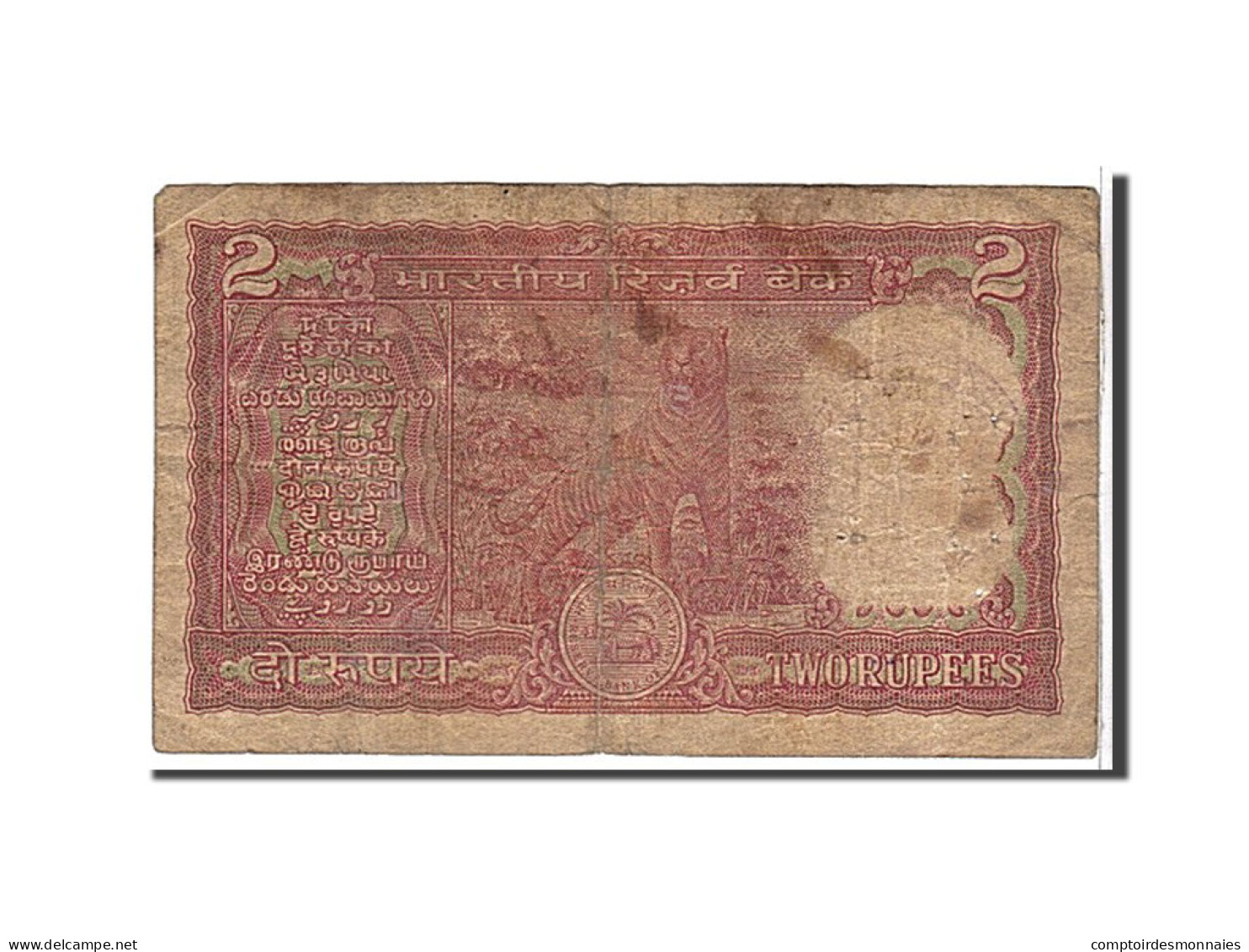 Billet, India, 2 Rupees, TB - Inde