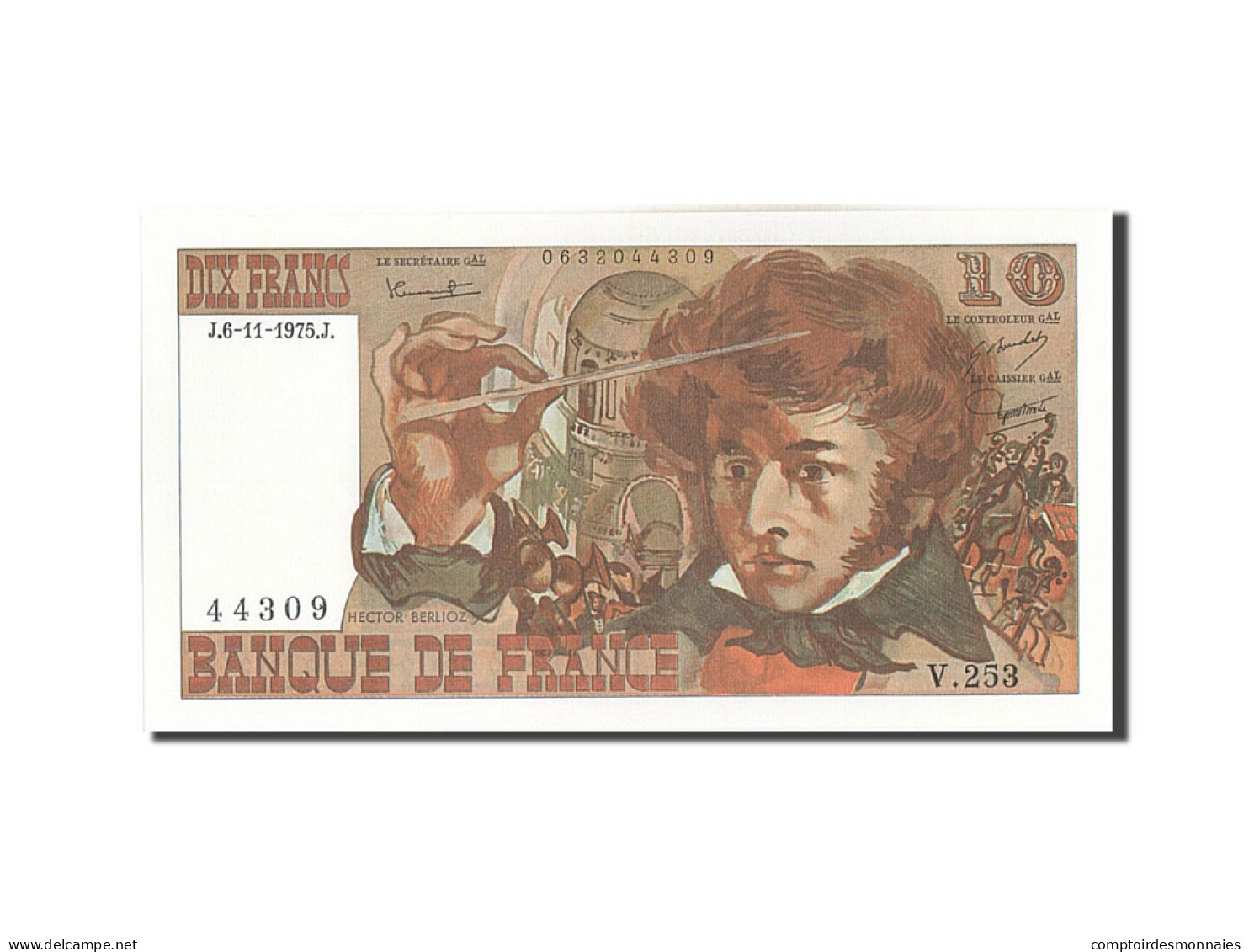 Billet, France, 10 Francs, 10 F 1972-1978 ''Berlioz'', 1975, 1975-11-06, NEUF - 10 F 1972-1978 ''Berlioz''