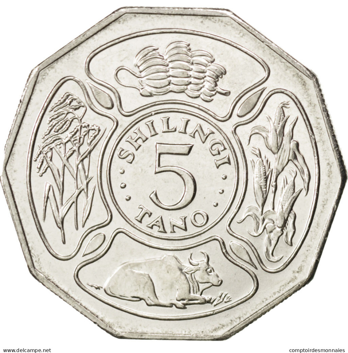 Monnaie, Tanzania, 5 Shilingi, 1993, SPL, Nickel Clad Steel, KM:23a.2 - Tanzania