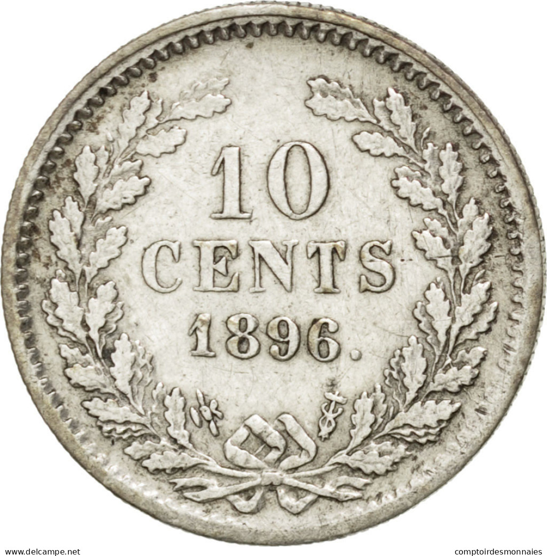 Monnaie, Pays-Bas, Wilhelmina I, 10 Cents, 1896, TTB+, Argent, KM:116 - 10 Cent