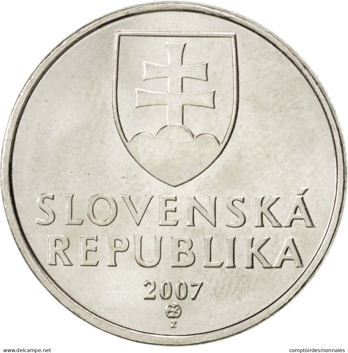 Monnaie, Slovaquie, 5 Koruna, 2007, SPL, Nickel Plated Steel, KM:14 - Slowakei