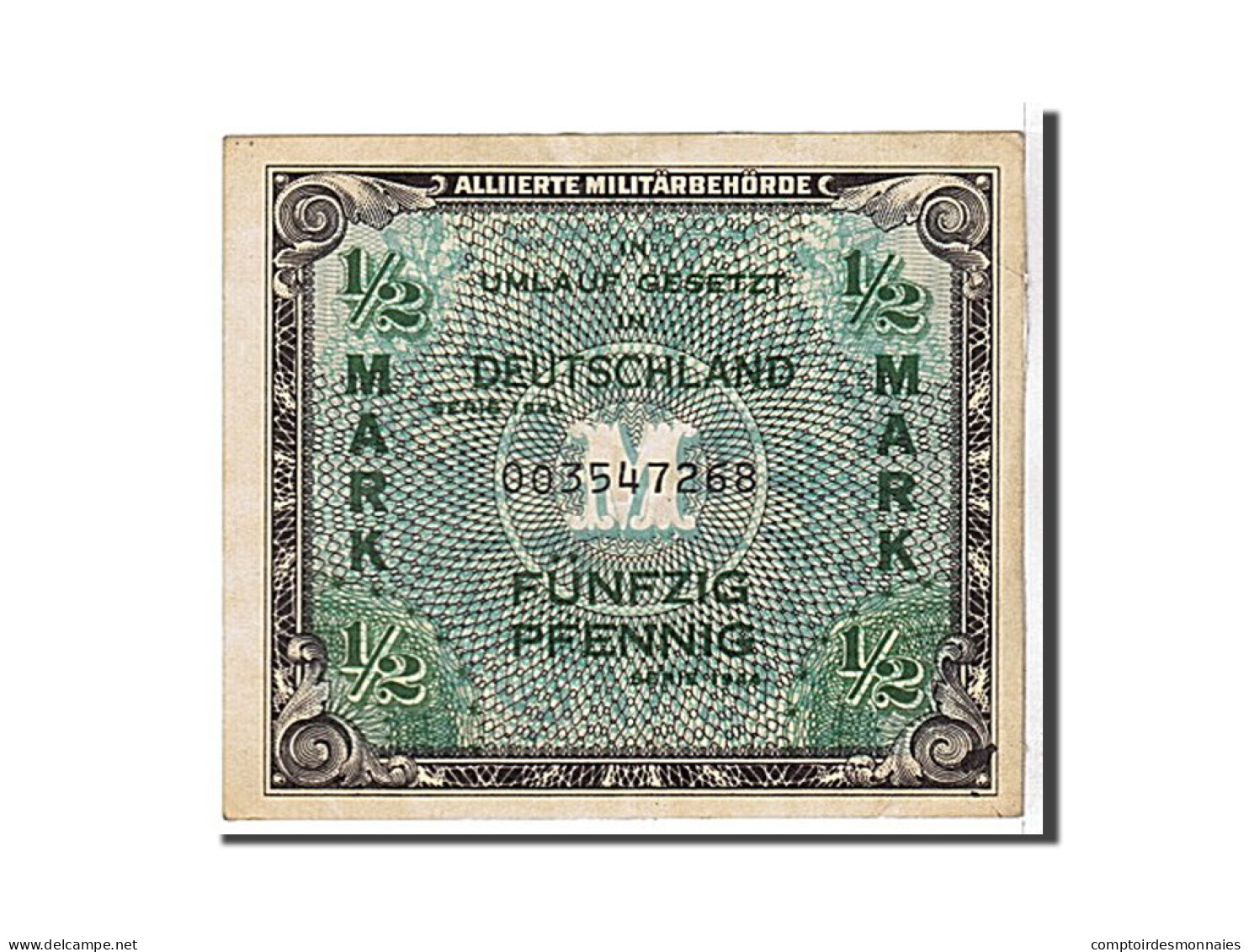 Billet, Allemagne, 1/2 Mark, 1944, KM:191a, SUP - 1/2 Mark