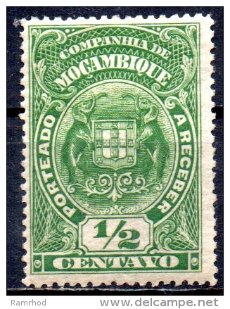 MOZAMBIQUE COMPANY 1919 Postage Due - 1/2c. - Green MH - Mozambique