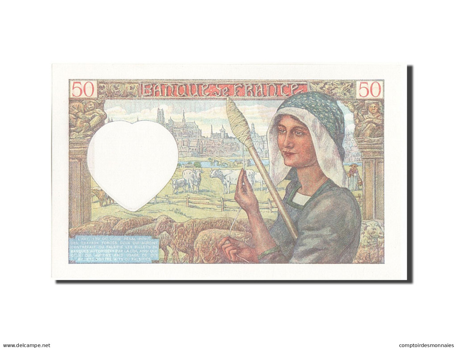 Billet, France, 50 Francs, 50 F 1940-1942 ''Jacques Coeur'', 1940, 1940-12-05 - 50 F 1940-1942 ''Jacques Coeur''