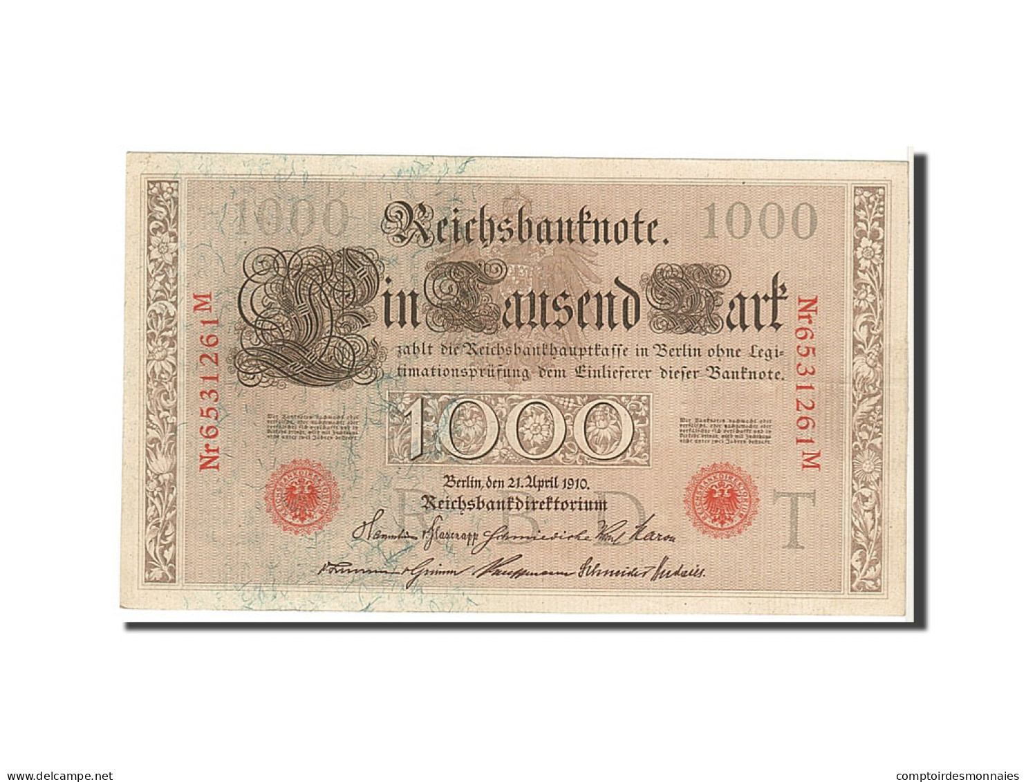 Billet, Allemagne, 1000 Mark, 1910, KM:44b, SUP - 1.000 Mark