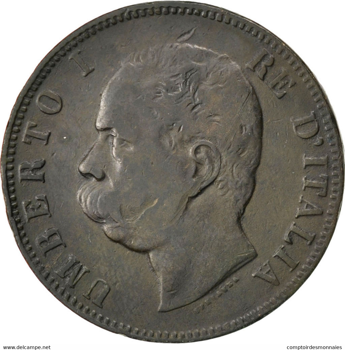 Monnaie, Italie, Umberto I, 10 Centesimi, 1893, Birmingham, TB, Cuivre, KM:27.1 - 1878-1900 : Umberto I.