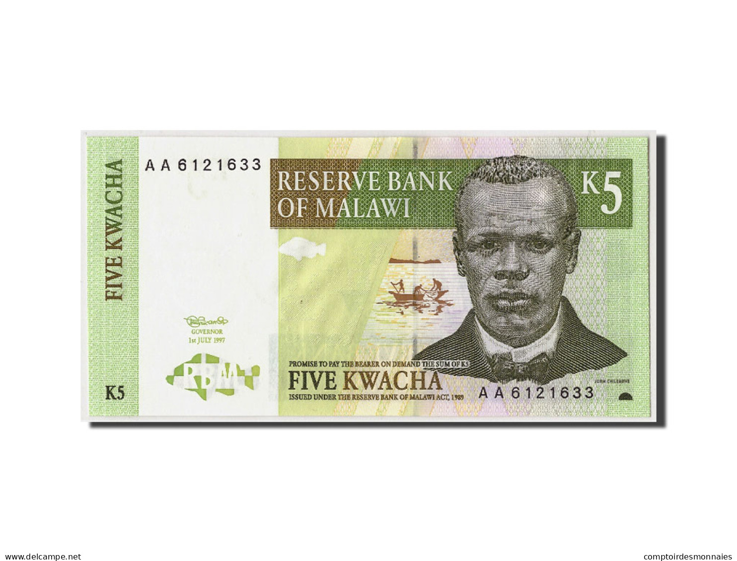 [#306585] Malawi, 5 Kwacha Type John Chilembwe - Malawi