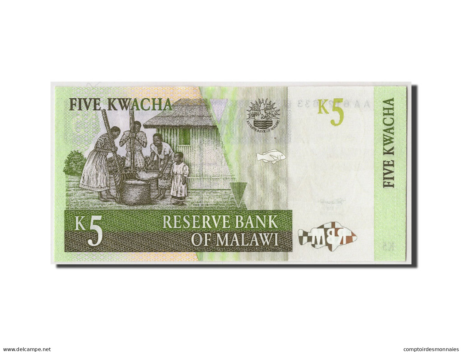 [#306585] Malawi, 5 Kwacha Type John Chilembwe - Malawi