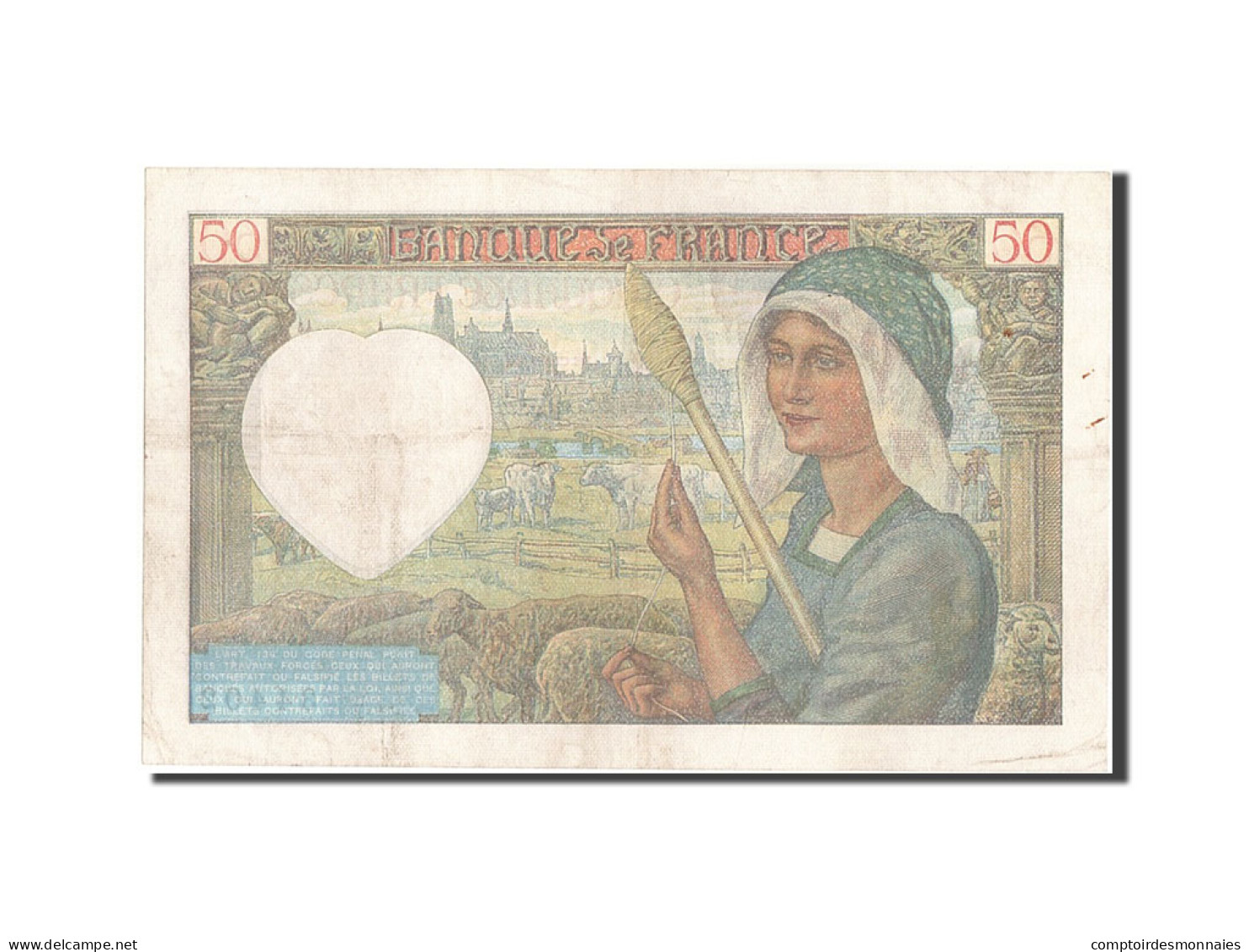 Billet, France, 50 Francs, 50 F 1940-1942 ''Jacques Coeur'', 1941, 1941-05-08 - 50 F 1940-1942 ''Jacques Coeur''
