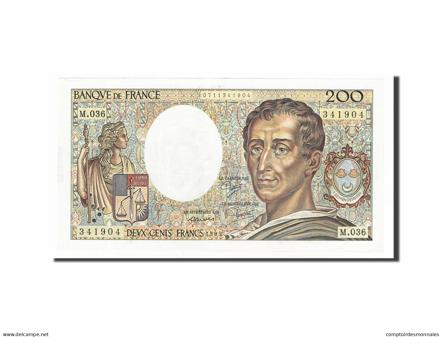 Billet, France, 200 Francs, 200 F 1981-1994 ''Montesquieu'', 1985, SUP - 200 F 1981-1994 ''Montesquieu''