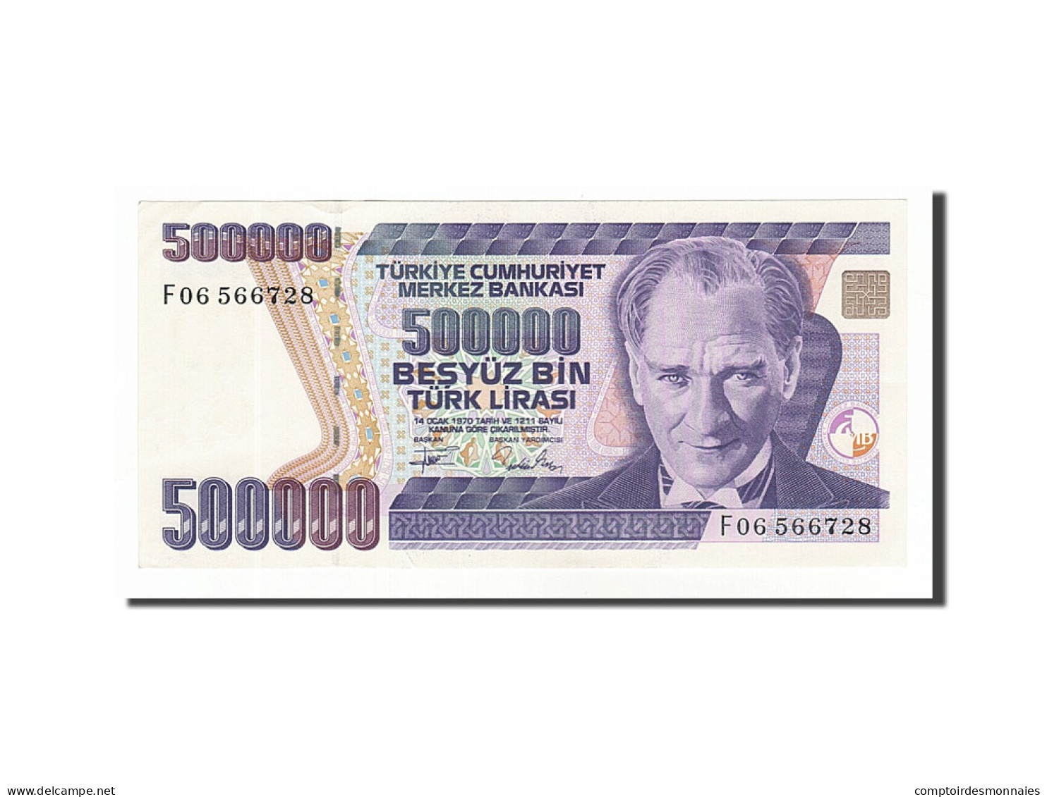 Billet, Turquie, 500,000 Lira, 1993, SPL - Turquie