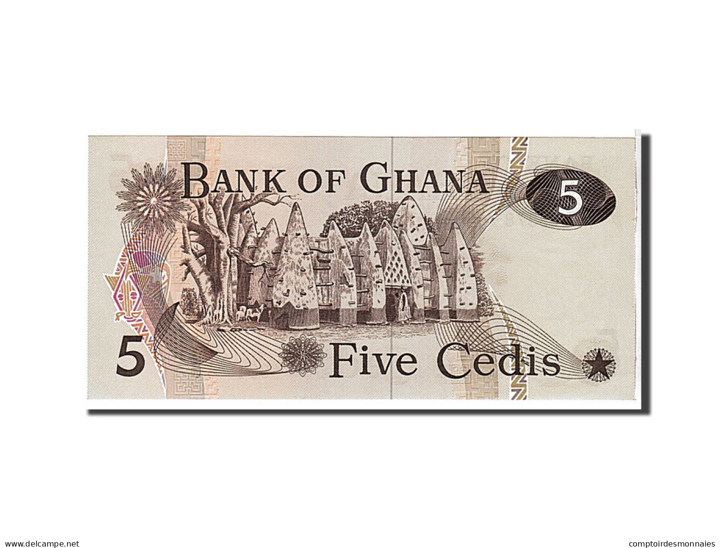 Billet, Ghana, 5 Cedis, 1977, KM:15b, NEUF - Ghana