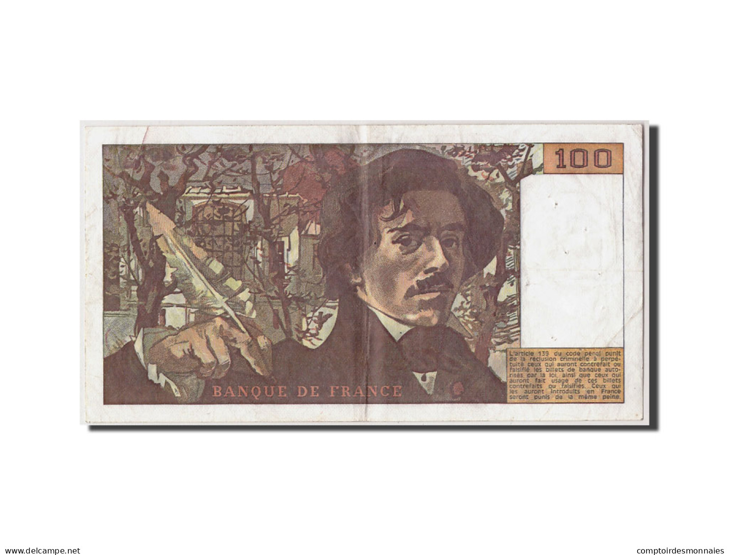 Billet, France, 100 Francs, 100 F 1978-1995 ''Delacroix'', 1978, TB+ - 100 F 1978-1995 ''Delacroix''