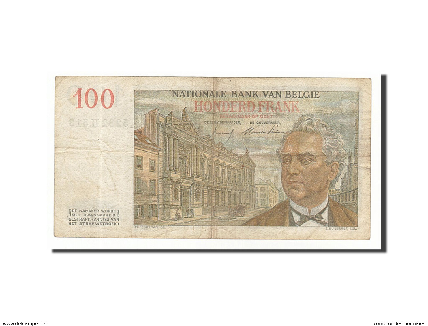 Billet, Belgique, 100 Francs, 1954, 1954-04-23, TB - 100 Francos