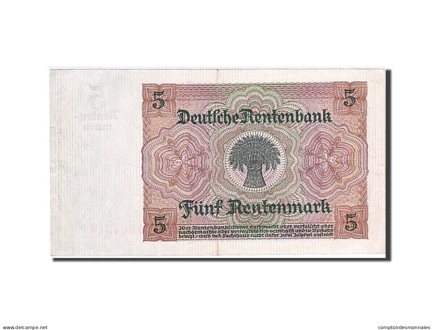 Billet, Allemagne, 5 Rentenmark, 1926, 1926-01-25, SUP+ - 5 Rentenmark