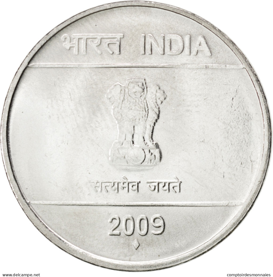 Monnaie, INDIA-REPUBLIC, Rupee, 2009, SPL, Stainless Steel, KM:331 - Inde