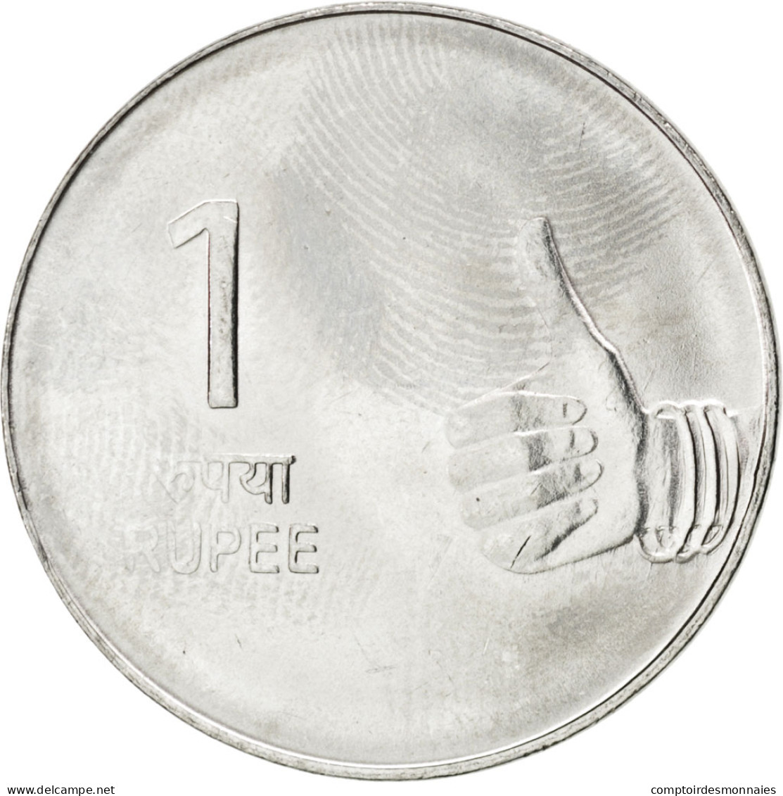 Monnaie, INDIA-REPUBLIC, Rupee, 2009, SPL, Stainless Steel, KM:331 - Inde