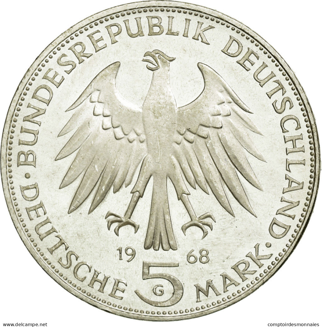Monnaie, République Fédérale Allemande, 5 Mark, 1968, Karlsruhe, Germany - 5 Mark