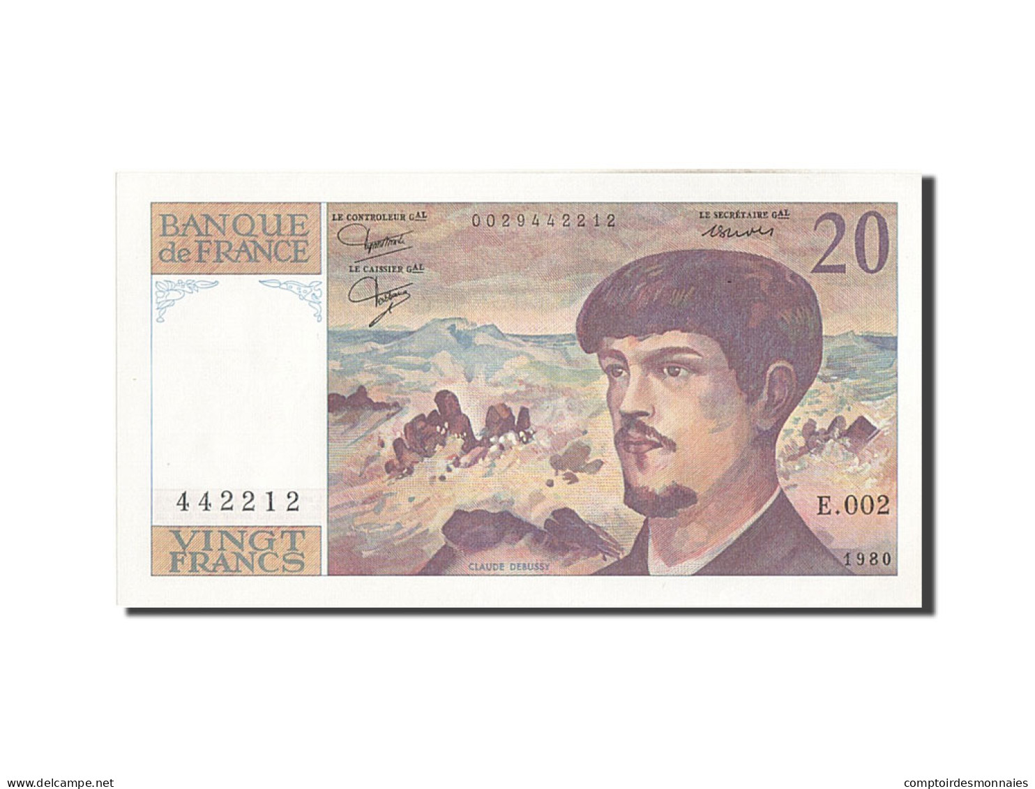 Billet, France, 20 Francs, 20 F 1980-1997 ''Debussy'', 1980, SPL+, Fayette:66.1 - 20 F 1980-1997 ''Debussy''