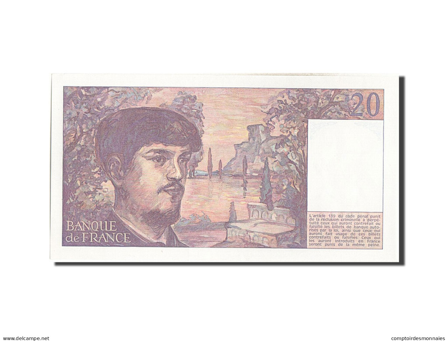 Billet, France, 20 Francs, 20 F 1980-1997 ''Debussy'', 1980, SPL+, Fayette:66.1 - 20 F 1980-1997 ''Debussy''