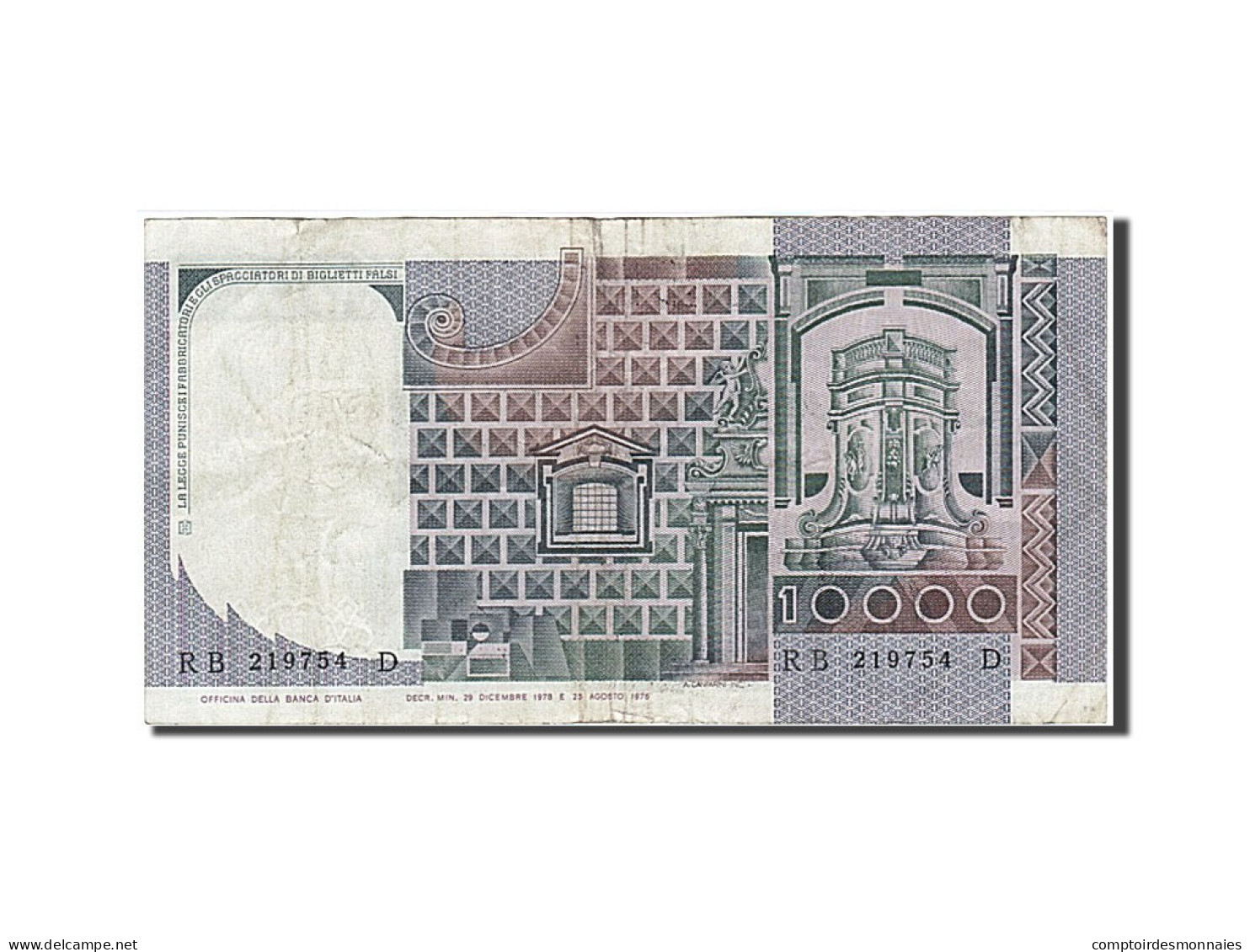 Billet, Italie, 10,000 Lire, 1978, 1978-12-29, TTB+ - 10.000 Lire