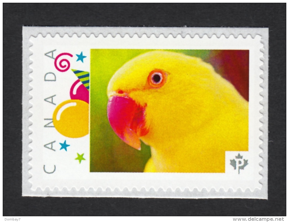 PARROT. YELLOW PARROT   Picture Postage MNH Stamp,  Canada 2015  [p15/4sn4] - Parrots