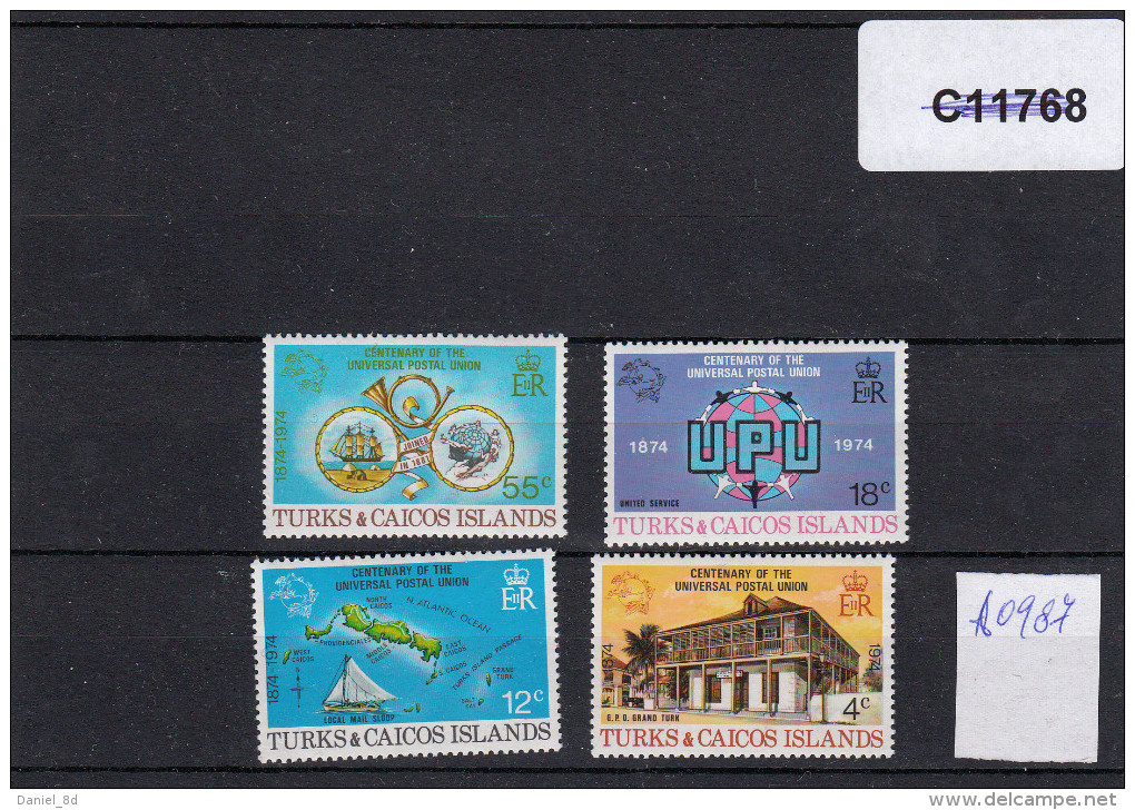 Turks & Caicos 1974, UPU Centenary, MNH, A0987 - Turks And Caicos