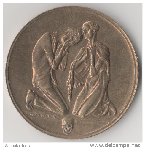 Bronze Medaille Münze Medal Coin Piece Sachsen Denkmal 1923 Inflation Hunger Thaler Taler Hörnlein Weimarer Republik - Sonstige & Ohne Zuordnung