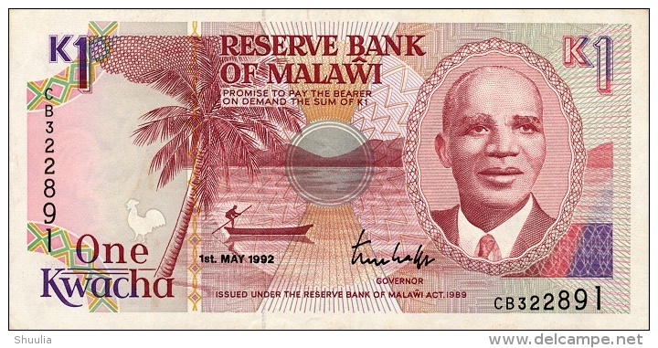Malawi 1 Kwacha 1992 Pick 23b UNC - Malawi